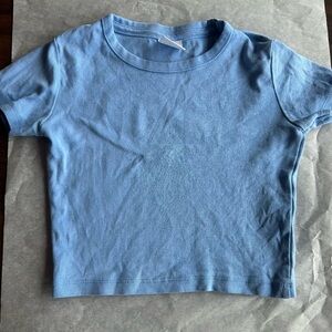 Zara Soft Blue Short Sleeve Tee 8/9yo